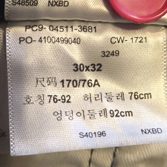 Levi's 511 All Seasons Tech Modern Midrise Black Denim Jeans Men size W30xL32 - Picture 14 of 16